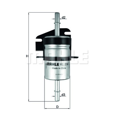 Слика на Филтер за гориво MAHLE KL 238 за Fiat Seicento 187 0.9 (187AXA, 187AXA1A) - 39 коњи бензин