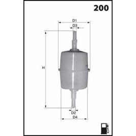 Слика на Филтер за гориво MECAFILTER  ELE1990 за Fiat Regata 138 70 1.3 - 68 коњи бензин