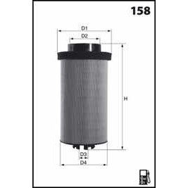 Слика на Филтер за гориво MECAFILTER  ELG5454 за камион Mitsubishi Canter 615, 616 - 150 коњи дизел