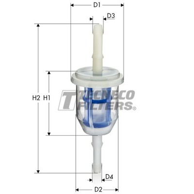 Слика на Филтер за гориво TECNECO FILTERS BN500 за Lada Cevaro (2108, 2109) 1300 - 65 коњи бензин