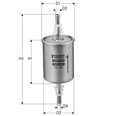 Слика на Филтер за гориво TECNECO FILTERS IN54 за Nissan Kubistar Box 1.6 16V - 95 коњи бензин