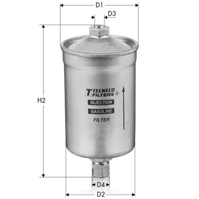 Слика на Филтер за гориво TECNECO FILTERS IN90 за VW Passat 2 (B2,32B) 2.2 Syncro - 120 коњи бензин