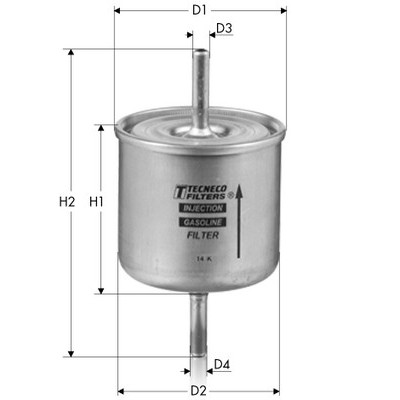 Слика на Филтер за гориво TECNECO FILTERS IN98 за Ford Verona 3 (GAL) 1.6 - 90 коњи бензин