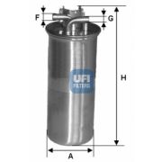 Слика 1 на Филтер за гориво UFI 24.001.00