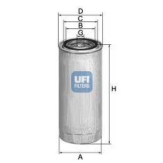 Слика на Филтер за гориво UFI 24.120.00 за камион Renault Premium 2 Lander 430.18 - 430 коњи дизел