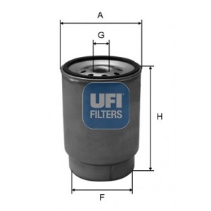 Слика на Филтер за гориво UFI 24.142.00 за камион DAF CF 75 FAR 75.250, FAS 75.250 - 249 коњи дизел