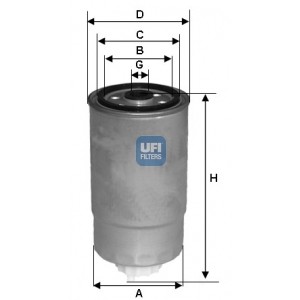 Слика на Филтер за гориво UFI 24.351.00 за Fiat Regata 138 60 Diesel 1.7 - 60 коњи дизел