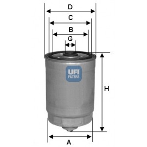 Слика на Филтер за гориво UFI 24.378.00 за камион MAN F 90 24.462 DFS - 460 коњи дизел