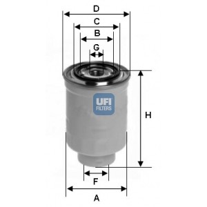 Слика на Филтер за гориво UFI 24.411.00 за Mazda CX-7 (ER) 2.2 MZR-CD - 173 коњи дизел