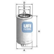 Слика 1 на Филтер за гориво UFI 24.999.00