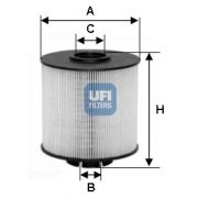 Слика 1 на Филтер за гориво UFI 26.017.00