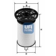 Слика 1 на Филтер за гориво UFI 26.076.00