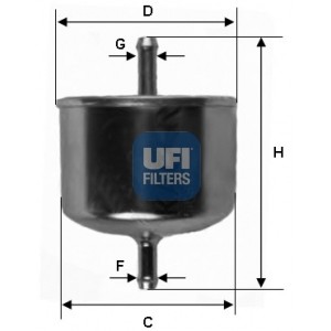 Слика на Филтер за гориво UFI 31.626.00 за Nissan Pick up (D21) 2.4 i 4WD - 101 коњи бензин