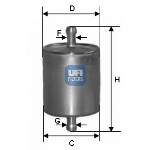 Слика на Филтер за гориво UFI 31.836.00 за VW UP 1.0 EcoFuel - 68 коњи Бензин/Метан (CNG)