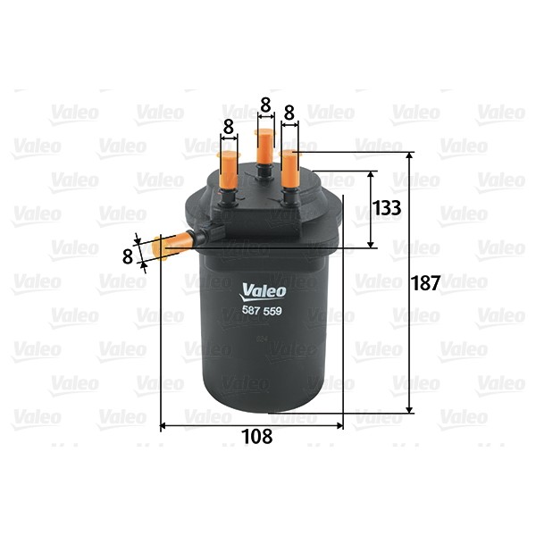 Слика на Филтер за гориво VALEO 587559 за Renault Megane 2 Grandtour 1.5 dCi - 82 коњи дизел
