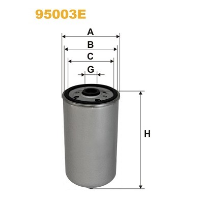 Слика на Филтер за гориво WIX FILTERS 95003E за камион MAN M 2000 M 14.285 MC, MLC, MLLC, MLRC, MRC, MLLRC (ME280C) - 280 коњи дизел