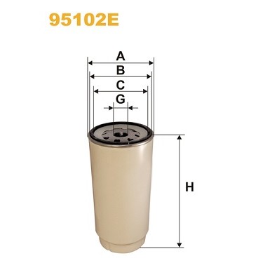 Слика на Филтер за гориво WIX FILTERS 95102E за камион DAF XF 105 FAR 105.460 - 462 коњи дизел