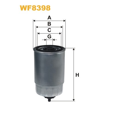 Слика на Филтер за гориво WIX FILTERS WF8398 за Hyundai Sonata 5 Saloon (NF) 2.0 CRDi - 140 коњи дизел