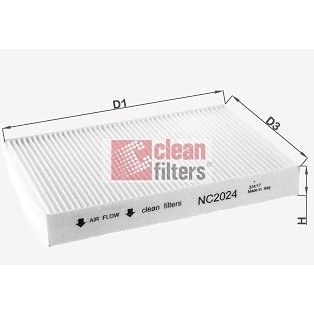 Слика на Филтер за кабина CLEAN FILTERS NC2024 за Renault Clio 2 1.2 16V (BB05, BB0W, BB11, BB27, BB2T, BB2U, BB2V, CB05...) - 75 коњи бензин