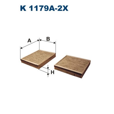 Слика на Филтер за кабина FILTRON K 1179A-2x за Peugeot 208 1.2 - 82 коњи бензин