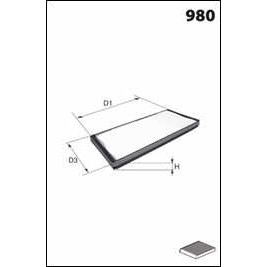 Слика на Филтер за кабина MECAFILTER  EKR7027