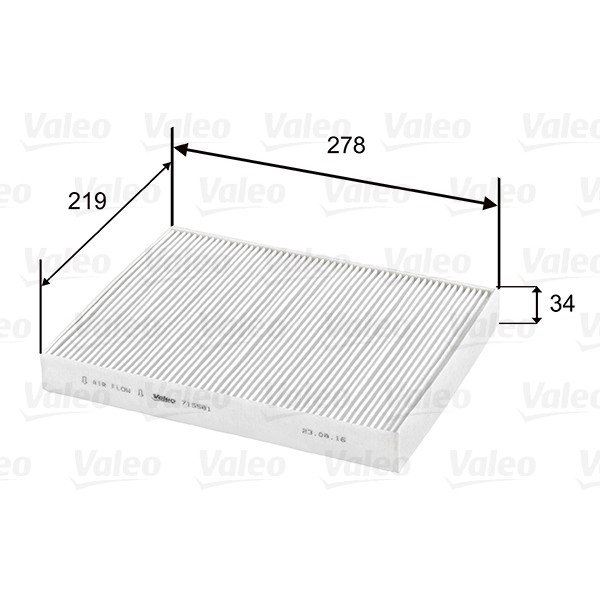 Слика на Филтер за кабина VALEO CLIMFILTER COMFORT 715581 за VW Transporter T5 Box 1.9 TDI - 105 коњи дизел