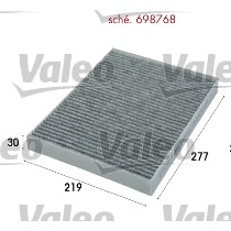 Слика на Филтер за кабина VALEO CLIMFILTER PROTECT 698768 за VW Transporter T5 Bus 2.5 TDi - 163 коњи дизел