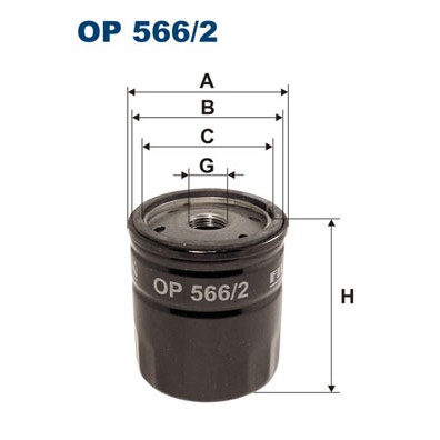 Слика на Филтер за масло FILTRON OP 566/2 за Fiat Tempra 159 1.4 i.e. (159.AC, 159.AX) - 69 коњи бензин