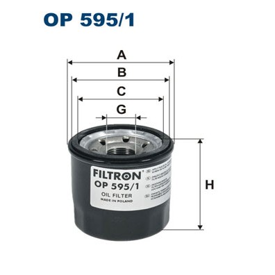 Слика на Филтер за масло FILTRON OP 595/1 за Mazda 3 Saloon (BM) Skyaktiv-G 120 - 120 коњи бензин