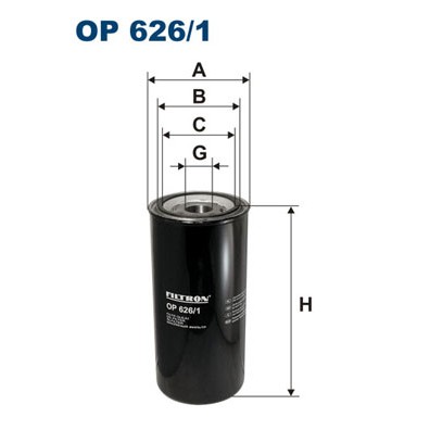 Слика на Филтер за масло FILTRON OP 626/1 за камион DAF 95 FTG 95.310 - 306 коњи дизел