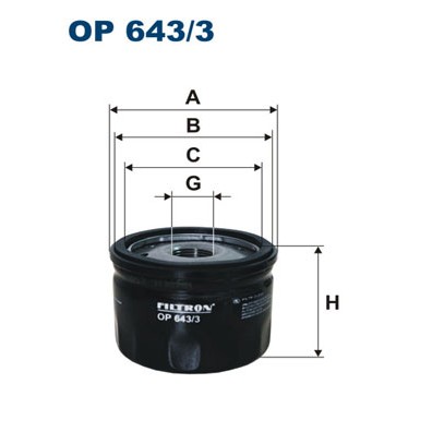 Слика на Филтер за масло FILTRON OP 643/3 за Renault Rapid Box 1.0 - 42 коњи бензин
