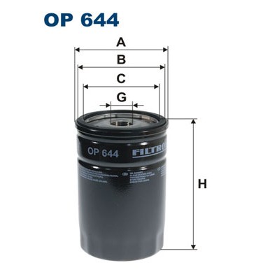 Слика на Филтер за масло FILTRON OP 644 за Alfa Romeo 164 Sedan 2.5 TD (164.A1A) - 114 коњи дизел