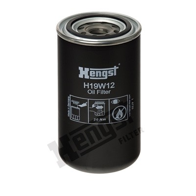 Слика на Филтер за масло HENGST FILTER H19W12 за камион Iveco Daily 2 Bus Box 40 C 17, 40 S 17 - 166 коњи дизел