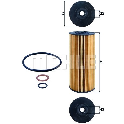 Слика на Филтер за масло KNECHT OX 137D2 за камион MAN F 2000 26.463 DFK, DFLK, DFLK-L - 460 коњи дизел