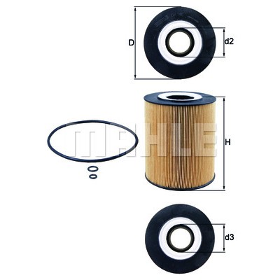 Слика на Филтер за масло KNECHT OX 146D за камион MAN F 2000 19.343 FAS - 340 коњи дизел