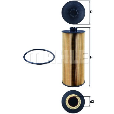 Слика на Филтер за масло KNECHT OX 155D за камион MAN F 2000 18.273 F, FL, FLL - 269 коњи дизел