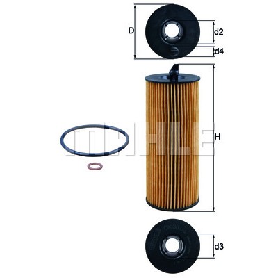 Слика на Филтер за масло KNECHT OX 361/4D за BMW X3 E83 xDrive 18 d - 143 коњи дизел