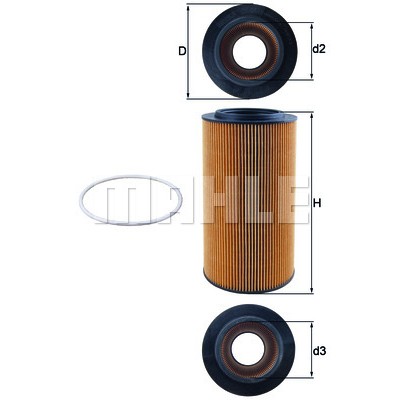 Слика на Филтер за масло KNECHT OX 561D за камион DAF CF 85 FAX 85.430 - 430 коњи дизел