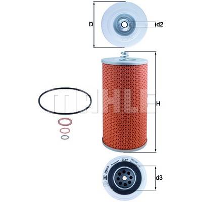 Слика на Филтер за масло KNECHT OX 69D за камион MAN F 90 19.272 F,19.272 FL,19.272 FLL - 269 коњи дизел