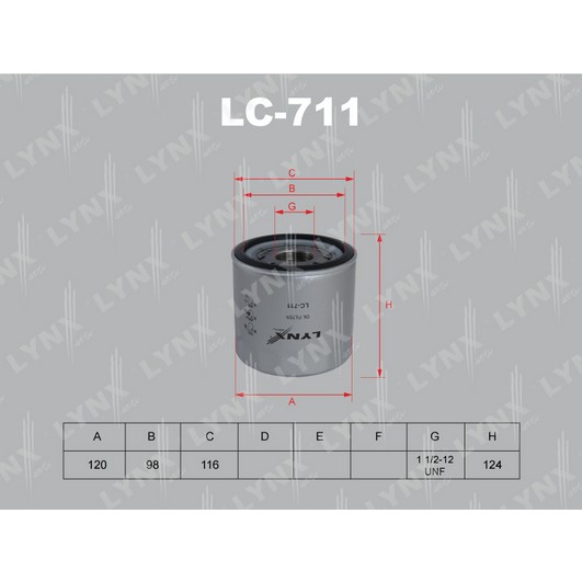 Слика на Филтер за масло LYNXauto LC-711