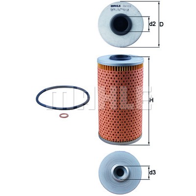 Слика на Филтер за масло MAHLE OX 103D за BMW 7 Limousine E38 740 i,iL - 286 коњи бензин