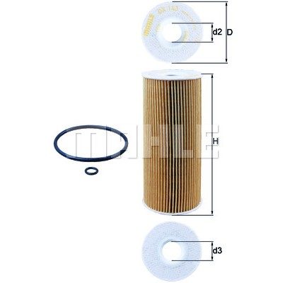 Слика на Филтер за масло MAHLE OX 143D за VW Jetta 4 (1J2) 1.9 TDI - 150 коњи дизел