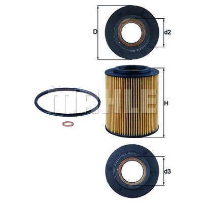 Слика на Филтер за масло MAHLE OX 154/1D за BMW 5 Sedan E39 523 i - 170 коњи бензин
