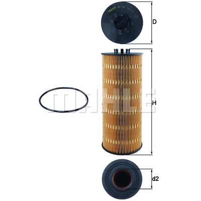 Слика на Филтер за масло MAHLE OX 168D за камион Mercedes Actros 1996 3346 AK - 456 коњи дизел