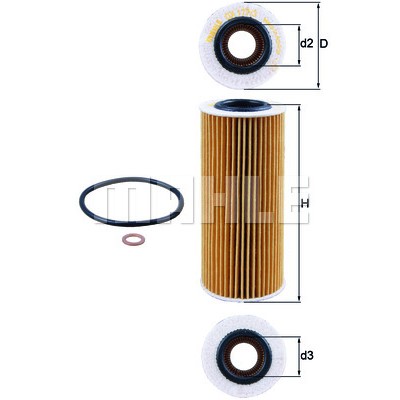 Слика на Филтер за масло MAHLE OX 177/3D