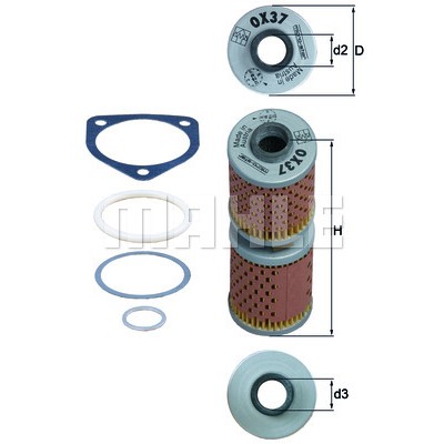 Слика на Филтер за масло MAHLE OX 37D