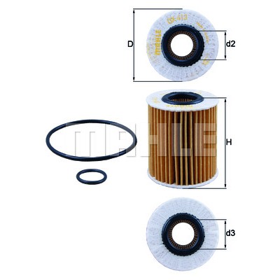 Слика на Филтер за масло MAHLE OX 413D1