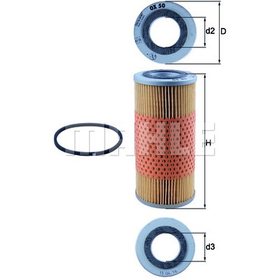 Слика на Филтер за масло MAHLE OX 50D