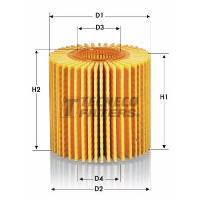 Слика на Филтер за масло TECNECO FILTERS OL010658E за Toyota Auris (NZE18, ZRE18) 1.4 D-4D - 90 коњи дизел