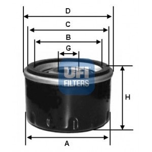 Слика на Филтер за масло UFI 23.242.00 за Ford Escort 5 Break (gal,avl) 1.8 D - 60 коњи дизел